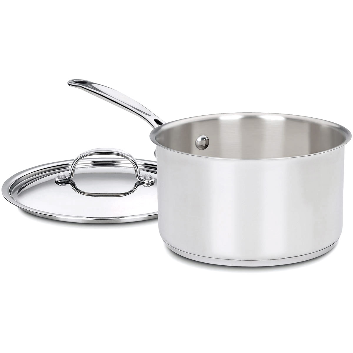 Cuisinart Chef'S Classic Stainless Steel 3 Qt. Saucepan W/Cover - Metallic  Red 