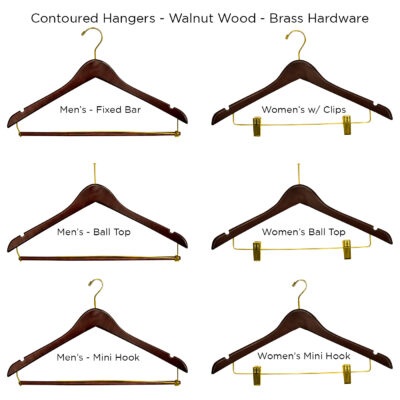 STYLES HANGER 31070. 17 Long X 1/2 Thick Men's Hangers, Fixed Bar -  Natural/Chrome.